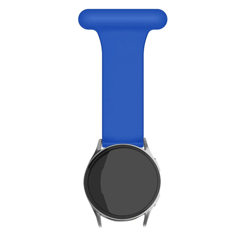 Silicone Nurse Fob, dark blue, on a watch, direct front view