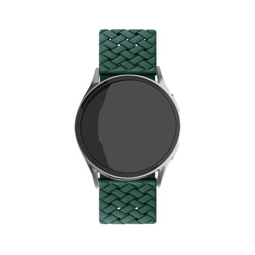 Bracelet silicone tressé Amazfit Bip 3 (Pro) (vert foncé)