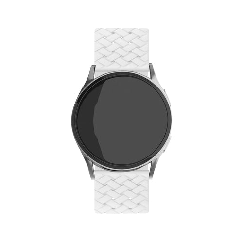 Bracelet silicone tressé Amazfit Bip 3 (Pro) (blanc)