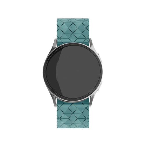 Bracelet silicone 'Hexa' Coros Apex 42mm (bleu-vert)