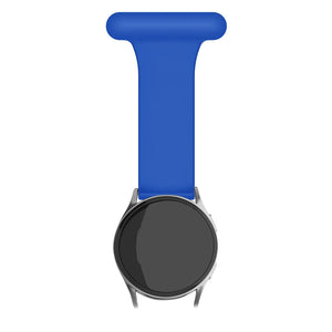Silicone Nurse Fob, dark blue, on a watch, direct front view