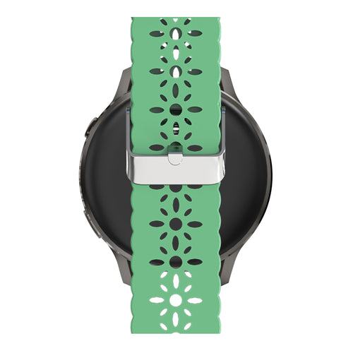 Bandz Bracelet silicone 'Lace' Garmin Vivoactive 6 (vert clair)