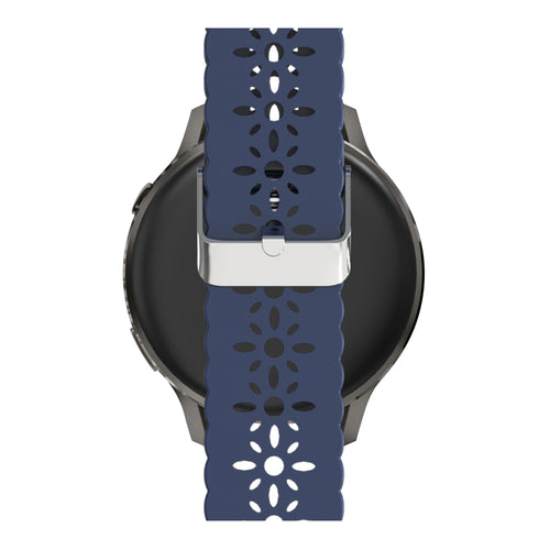 Bandz Bracelet silicone 'Lace' Garmin Vivoactive 6 (bleu foncé)