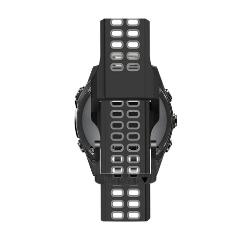 Bandz Bracelet sport avec boucle Garmin Approach S70 - 47mm (noir/gris)