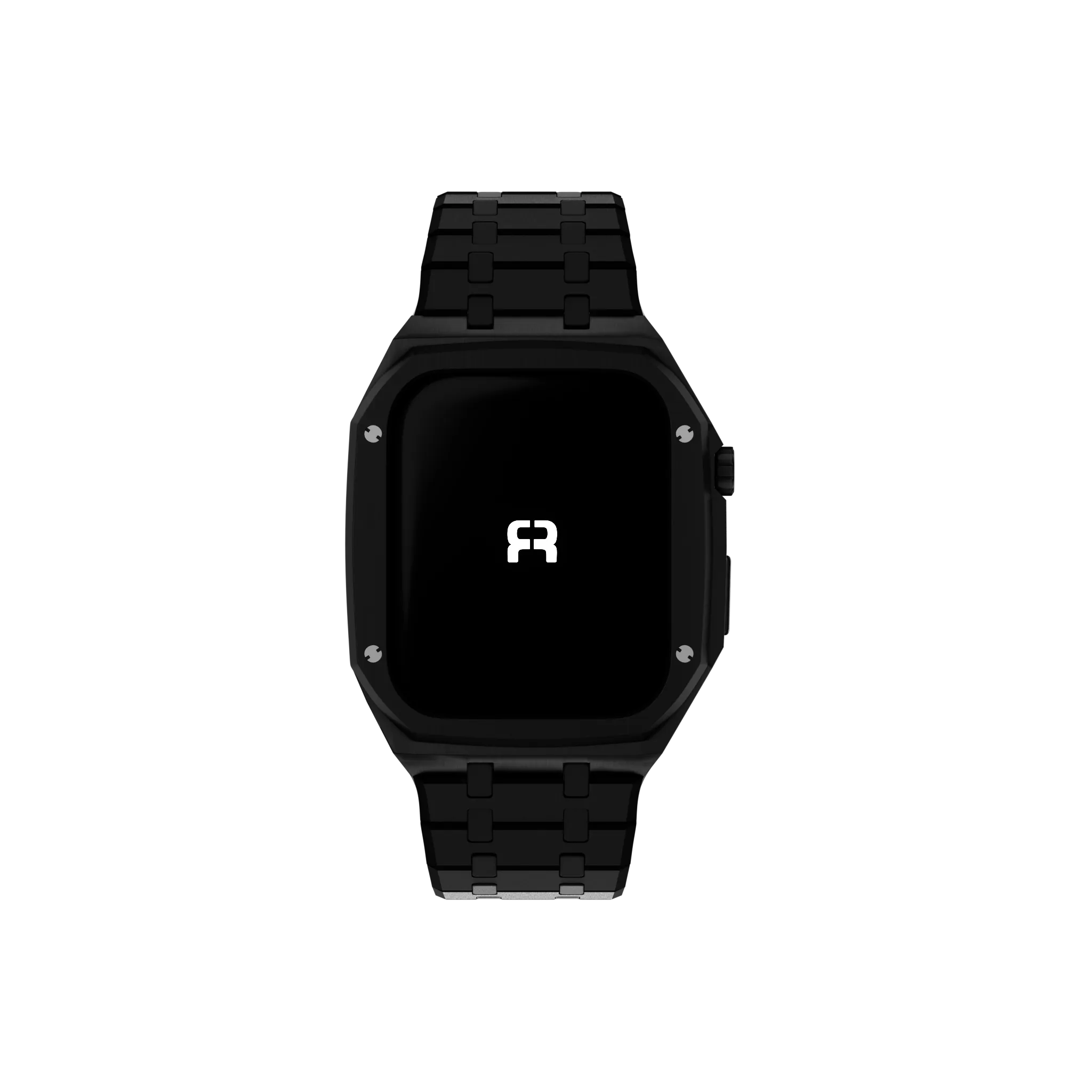 Reqior Boîtier avec bracelet en acier Apple Watch 45mm (noir)