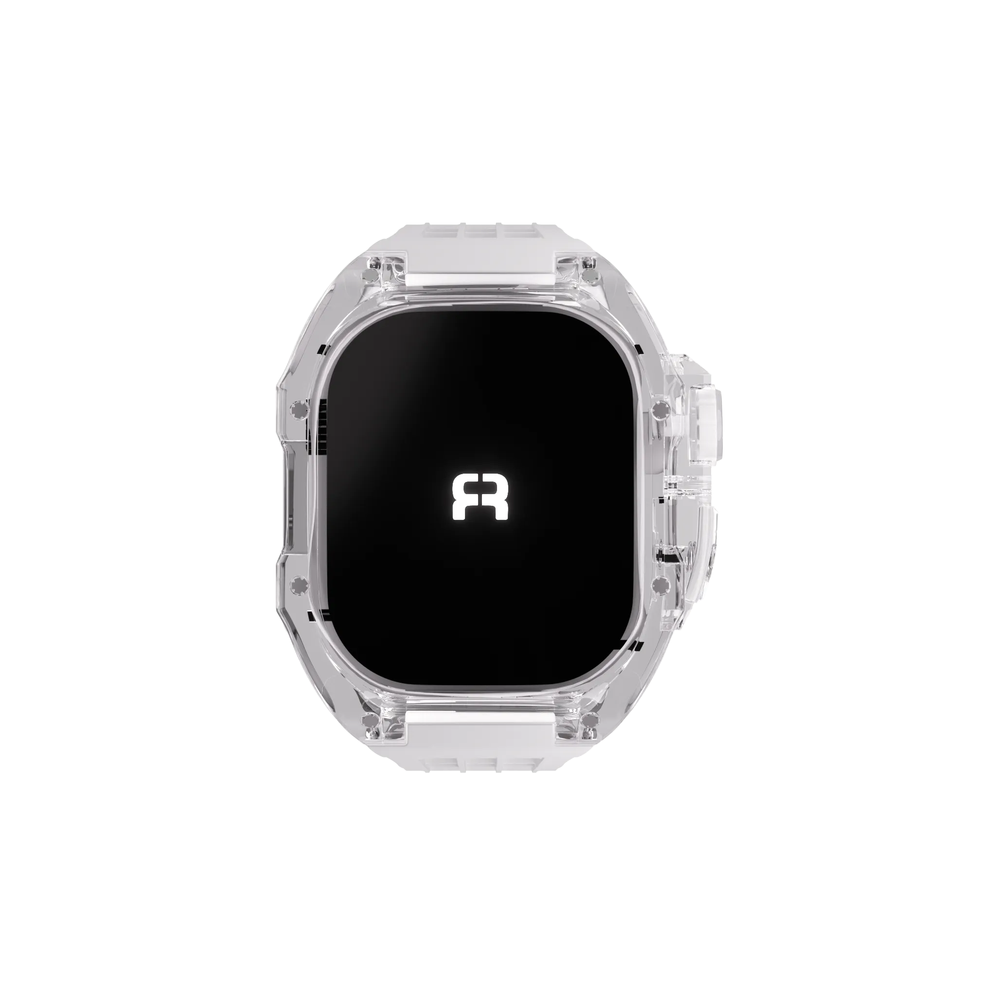 Reqior Boîtier en polymère avec bracelet en caoutchouc Apple Watch 45mm (transparente)