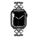 Bracelet acier et diamant Apple Watch (noir)