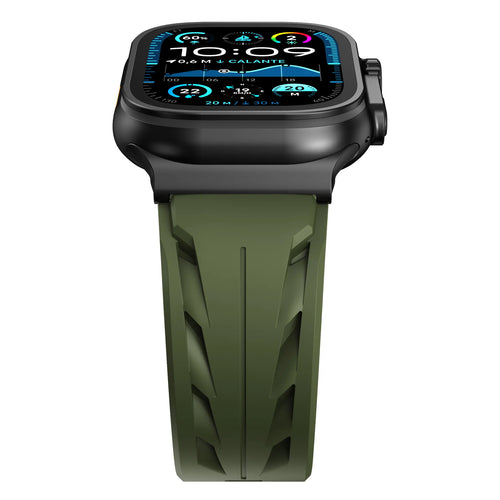 Bracelet silicone race Apple Watch (vert militaire)