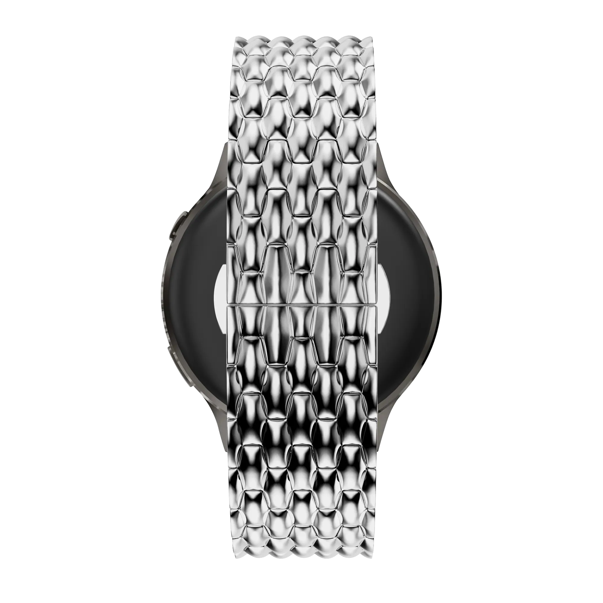 Bandz Bracelet acier 'Dragon' Garmin Forerunner 70 (argent)