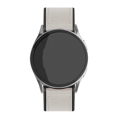 Bracelet hybride en cuir Amazfit Bip 6 (blanc)