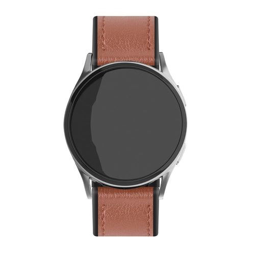Bracelet cuir hybride Amazfit Bip 3 (Pro) (marron clair)