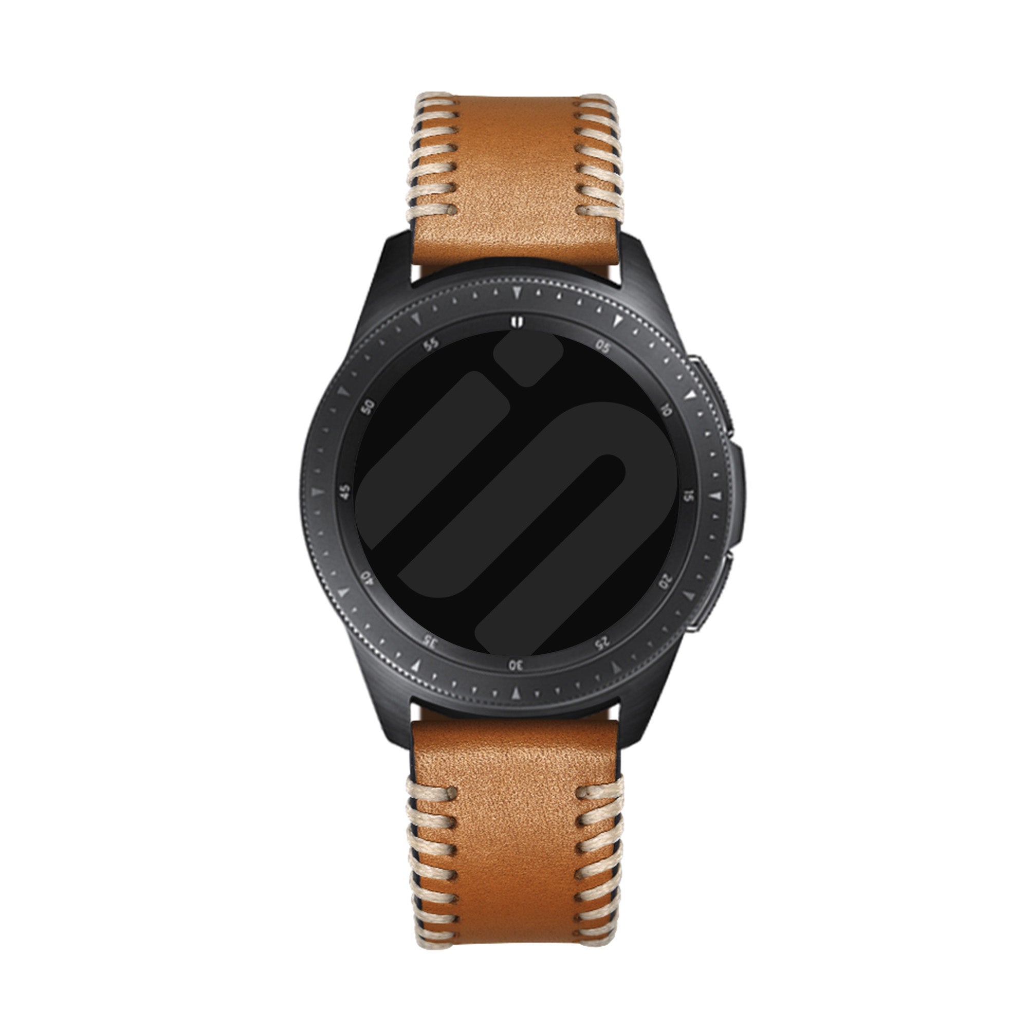 Bracelet en cuir cousu Amazfit Active 2 (brun) 