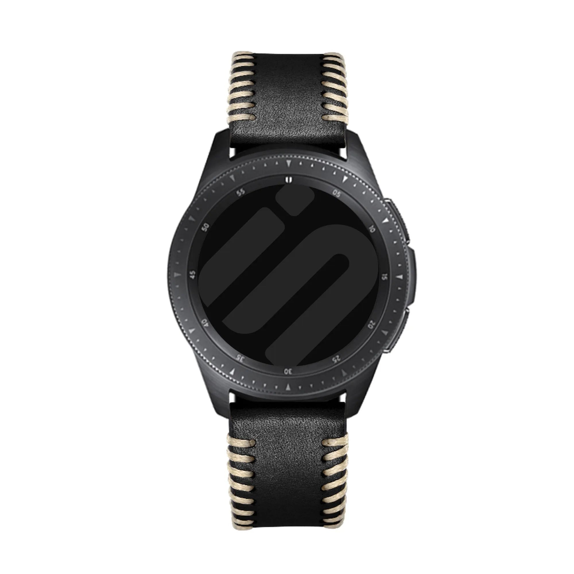 Bracelet en cuir cousu Suunto 9 Peak Pro (noir)