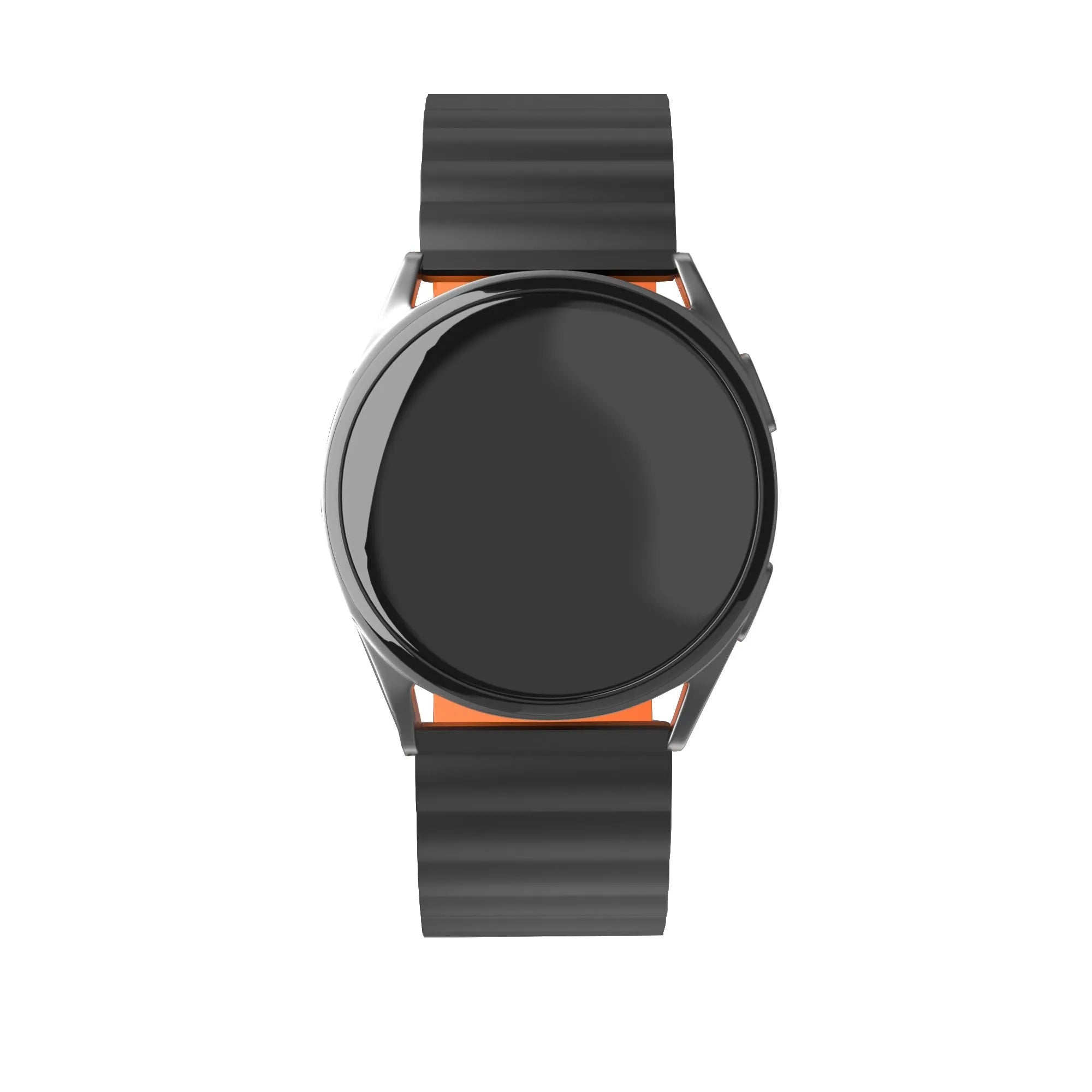Motorola Moto Watch - 47mm Magnetic Silicone Strap (Black/Orange)