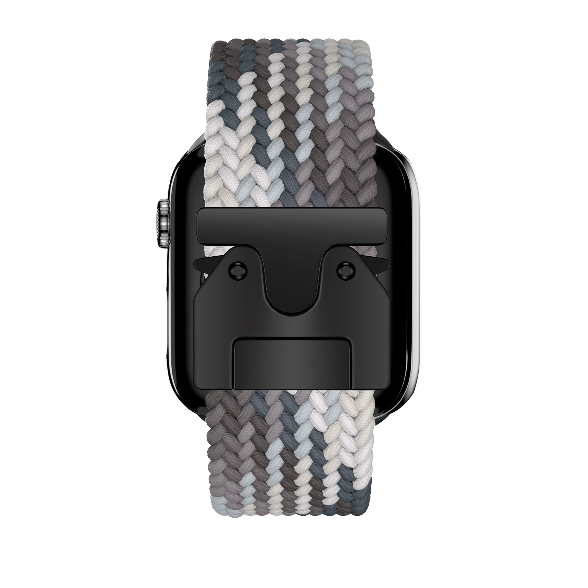 Bandz Bracelet tressé boucle en P Apple Watch Ultra (noir mandala)