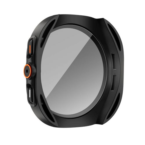 Bandz Samsung Galaxy Watch 7 - 44mm Square PC Case with Glass (Black)