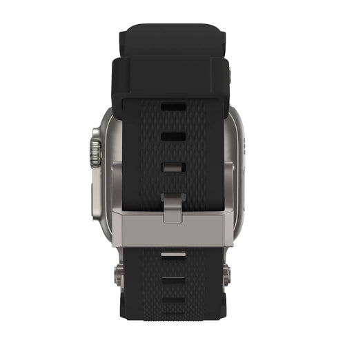 Bandz Bracelet silicone 'Explorer' Apple Watch (noir avec titane)