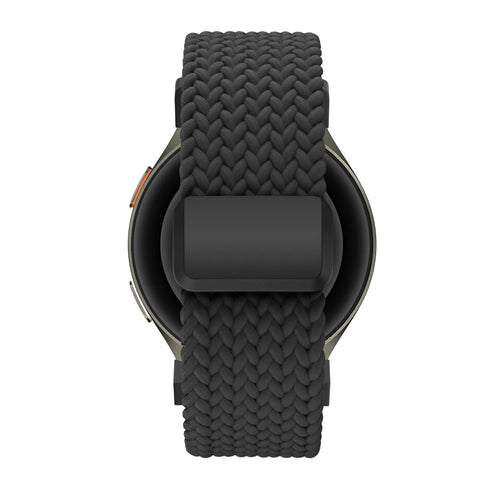 Bandz Samsung Galaxy Watch FE Braided Strap 'Easy Fit' (Black)
