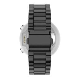 Bandz Bracelet acier Garmin Instinct 3 - 45mm 'Classic' (noir)