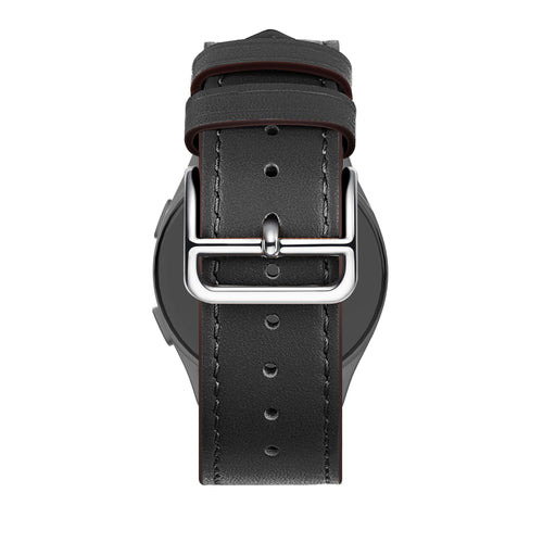 Bandz Bracelet cuir 'Deluxe' Huawei Watch GT 6 - 46mm (noir)