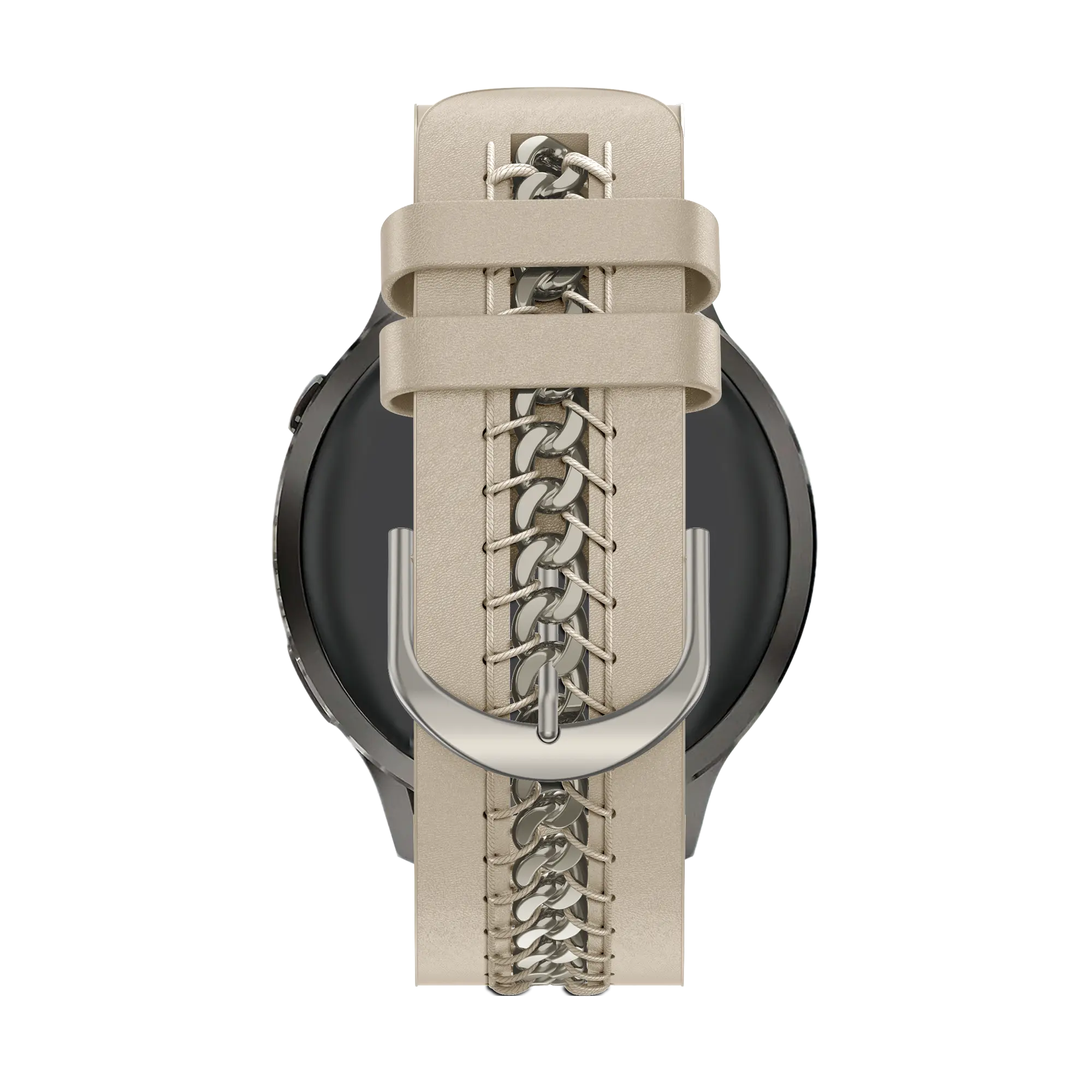 Bandz Bracelet cuir 'Chains' Garmin Forerunner 645 (beige)