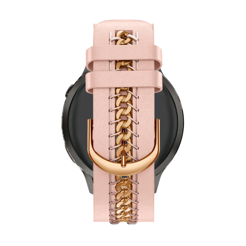 Bandz Bracelet cuir 'Chains' Garmin Forerunner 55 (rose)