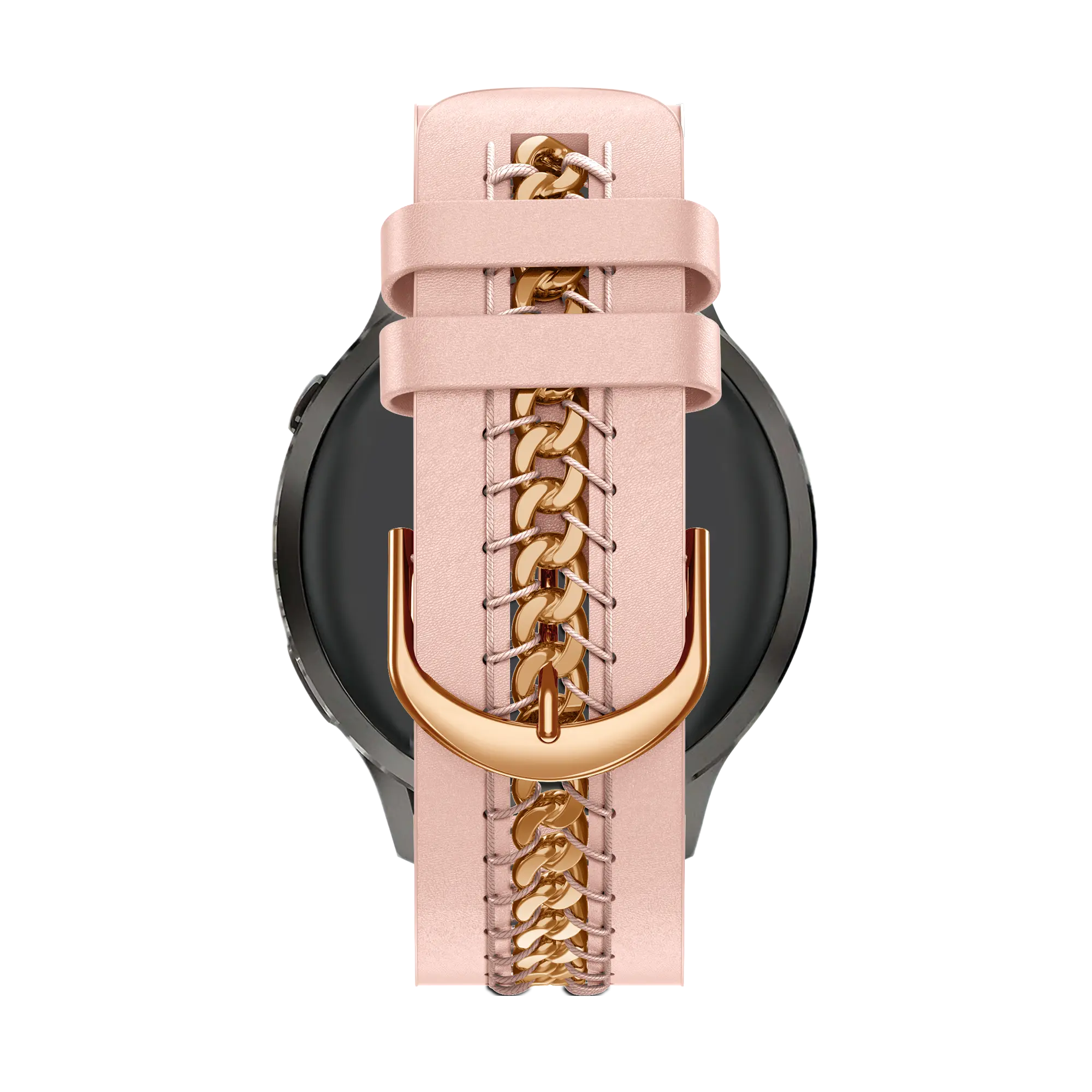 Bandz Bracelet cuir 'Chains' Garmin Forerunner 55 (rose)