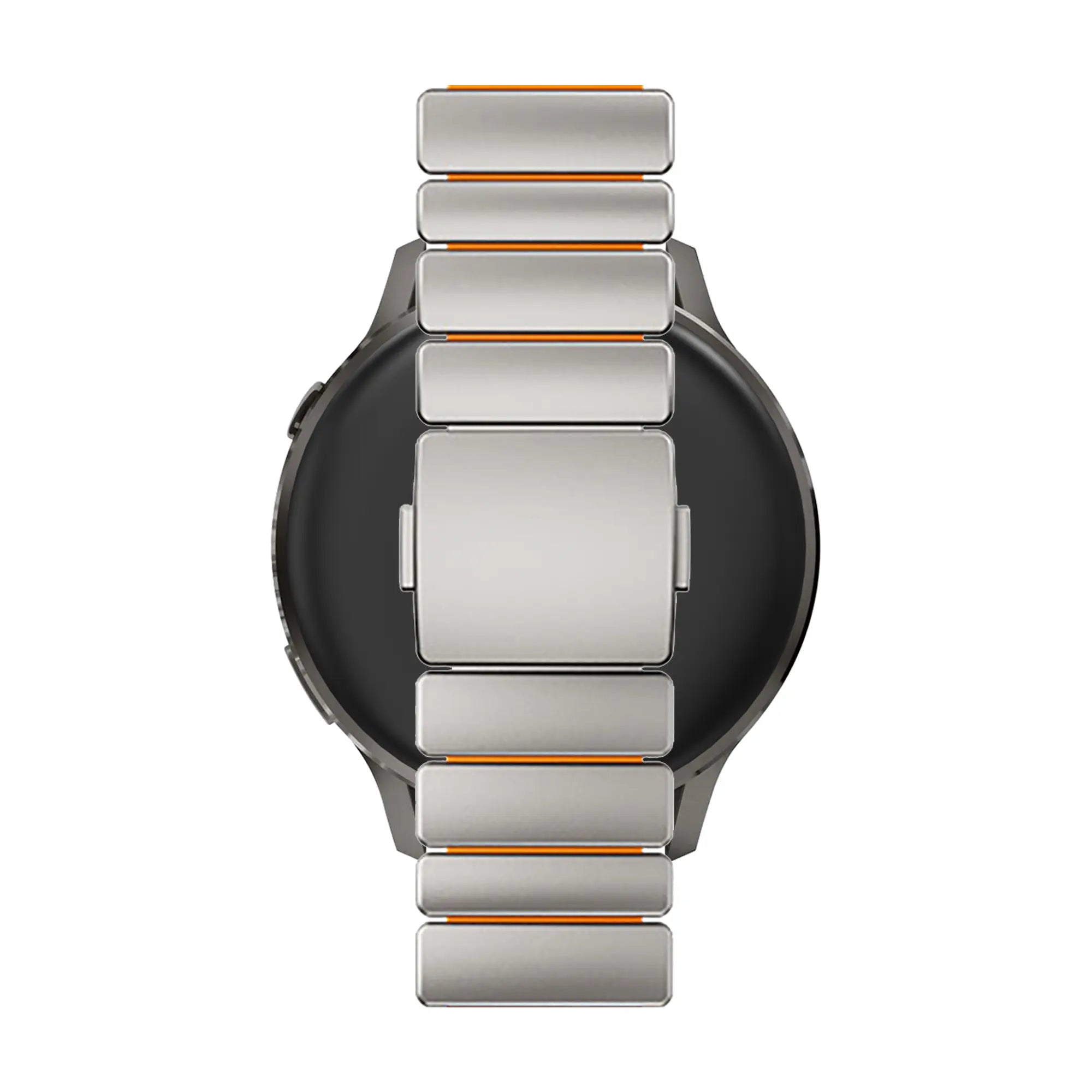Bandz Amazfit Active Max Titanium Strap 'Hybrid' (Titanium/Orange)