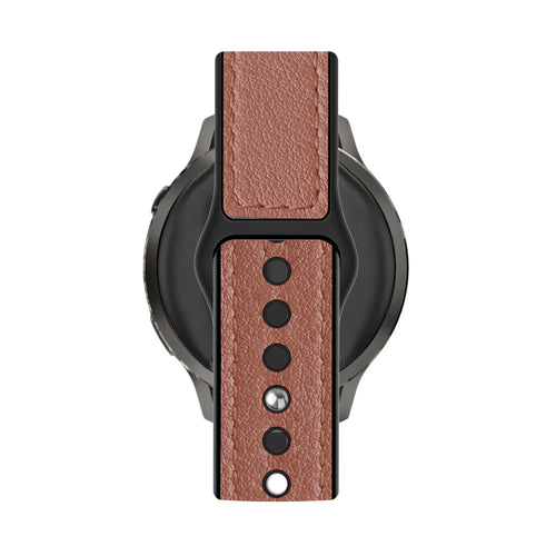 Bandz Garmin Bounce 2 Leather Strap 'Hybrid' (Brown)