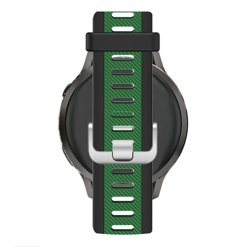 Bandz Bracelet dual sport avec boucle Garmin Venu SQ (noir/vert)