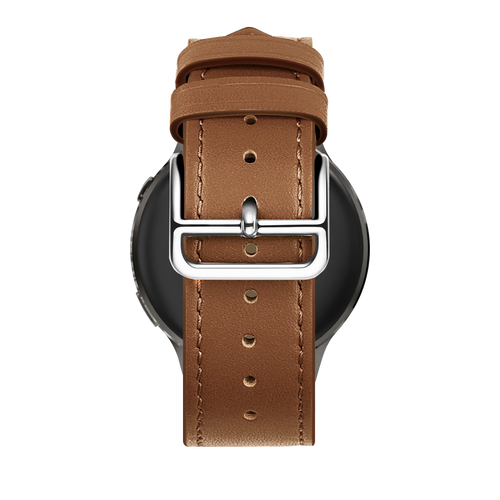 Bandz Bracelet cuir 'Deluxe' Garmin 18mm (marron)