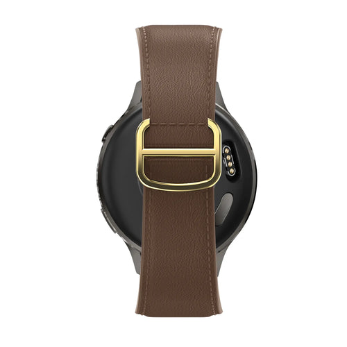 Bandz Garmin Forerunner 170 Leather Strap 'D-Type' (Dark Brown)