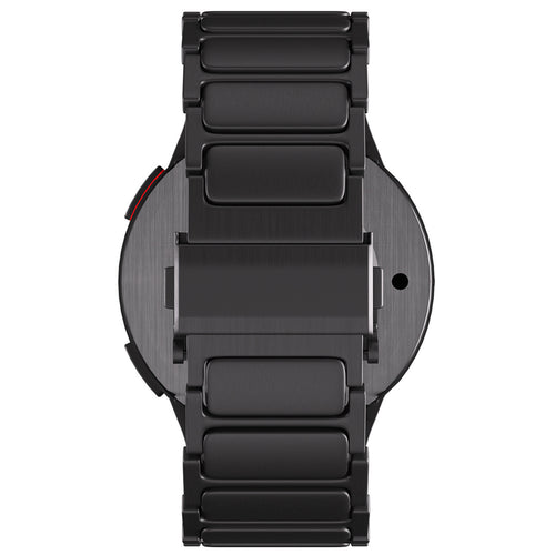 Titanium Strap 'One Push', black, on a watch, direct rear view