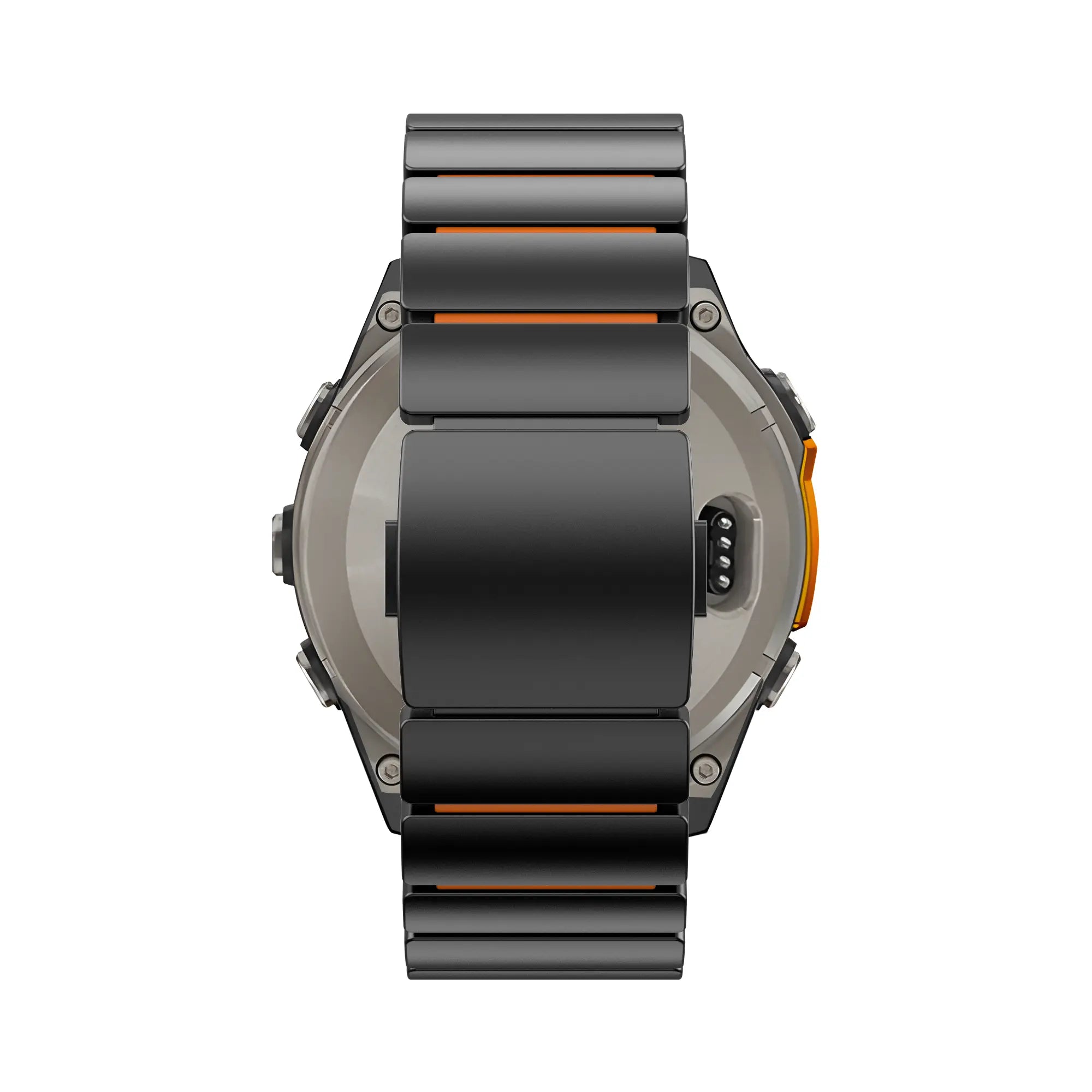 Bandz Bracelet titane 'Hybrid' Garmin Fenix 5x/6x (noir/orange)