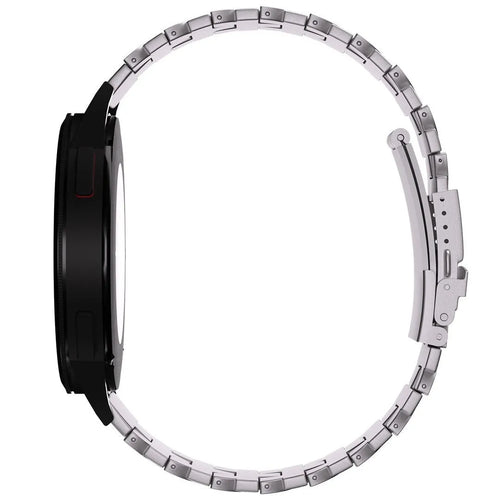 Butterfly Titanium Strap, silver, on a watch, direct rear view
