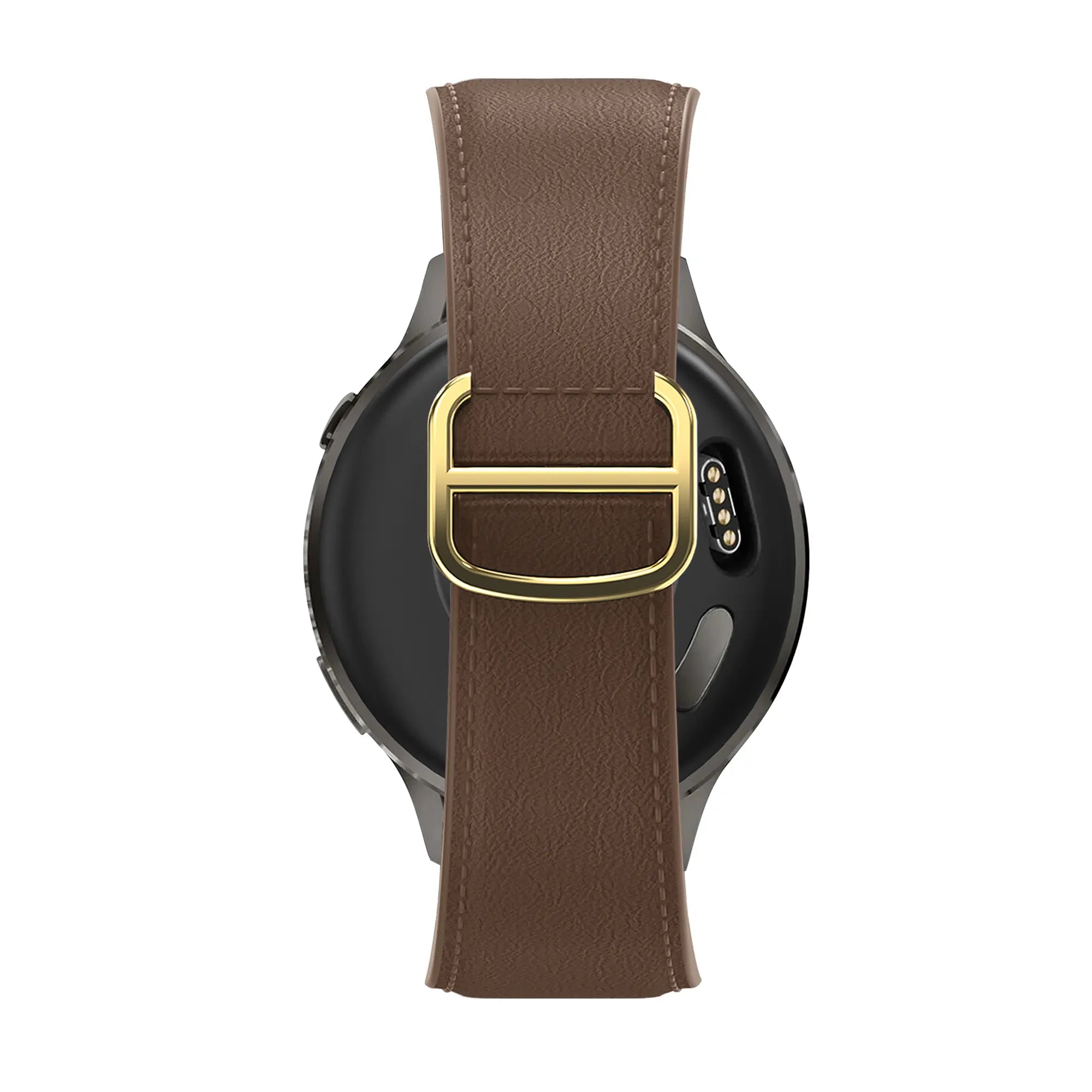 Bandz Bracelet cuir 'D-Type' Actyve Smartwatch 20mm (marron foncé)