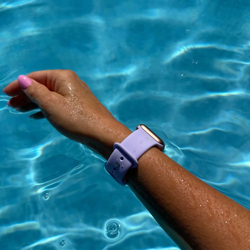 Bracelet silicone Apple Watch (lilas)