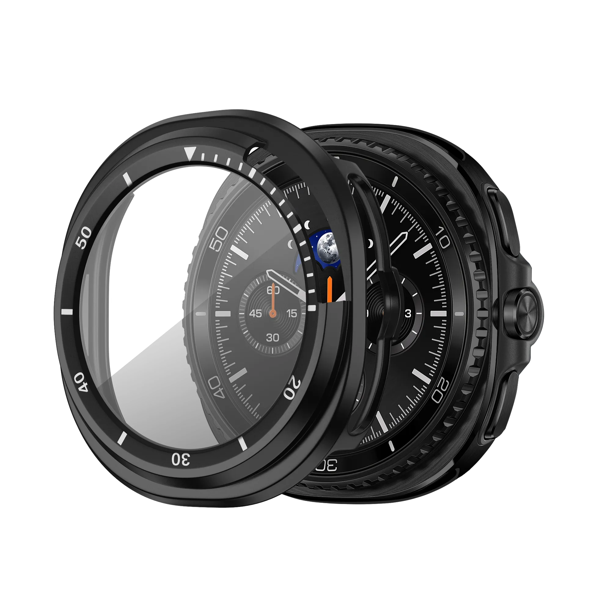 Bandz Coque Bezel avec verre Samsung Galaxy Watch 8 Classic (noir/blanc)