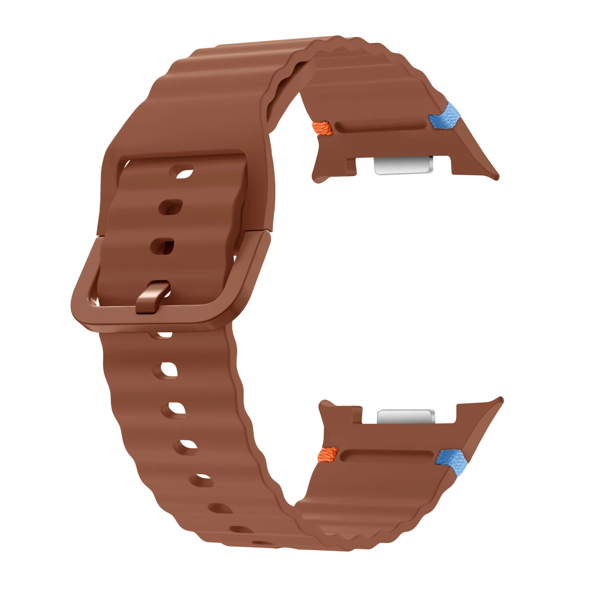 Bracelet silicone ondulé Samsung Galaxy Watch 8 - 40mm (marron)