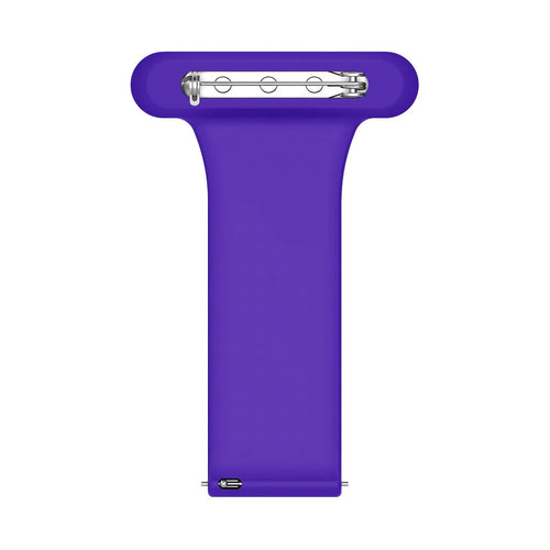 Silicone Nurse Fob, purple, without a watch, 3/4 front view