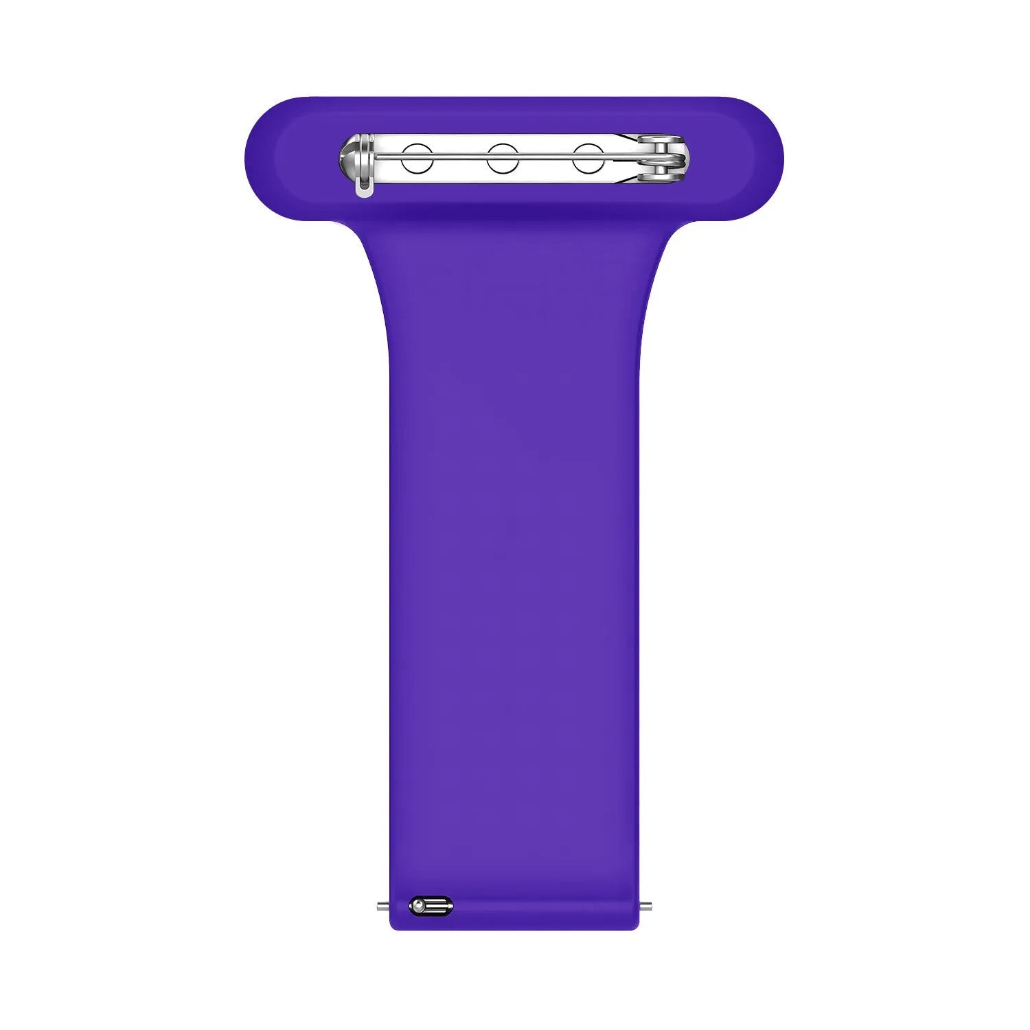 Silicone Nurse Fob, purple, without a watch, 3/4 front view