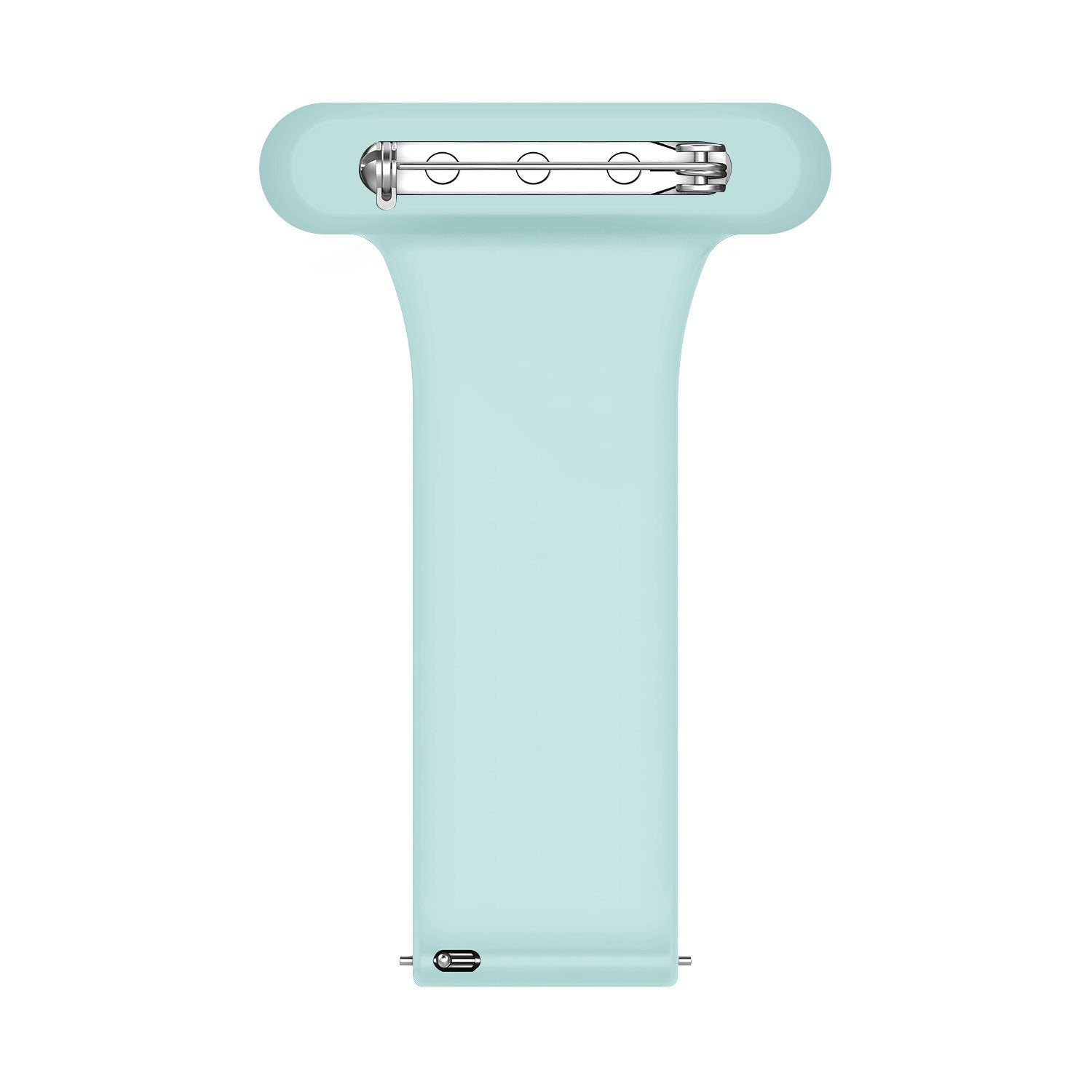 Silicone Nurse Fob, light green, without a watch, 3/4 front view
