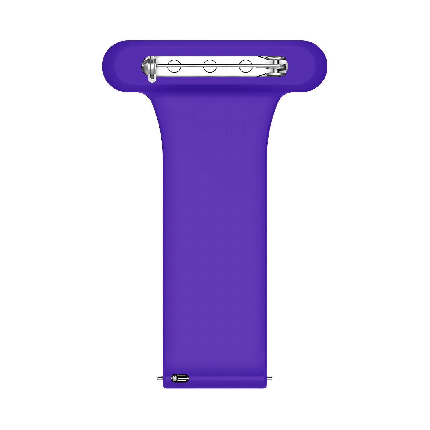 Silicone Nurse Fob, purple, without a watch, 3/4 front view