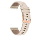 Bracelet montre 18mm cuir véritable - universel (beige)