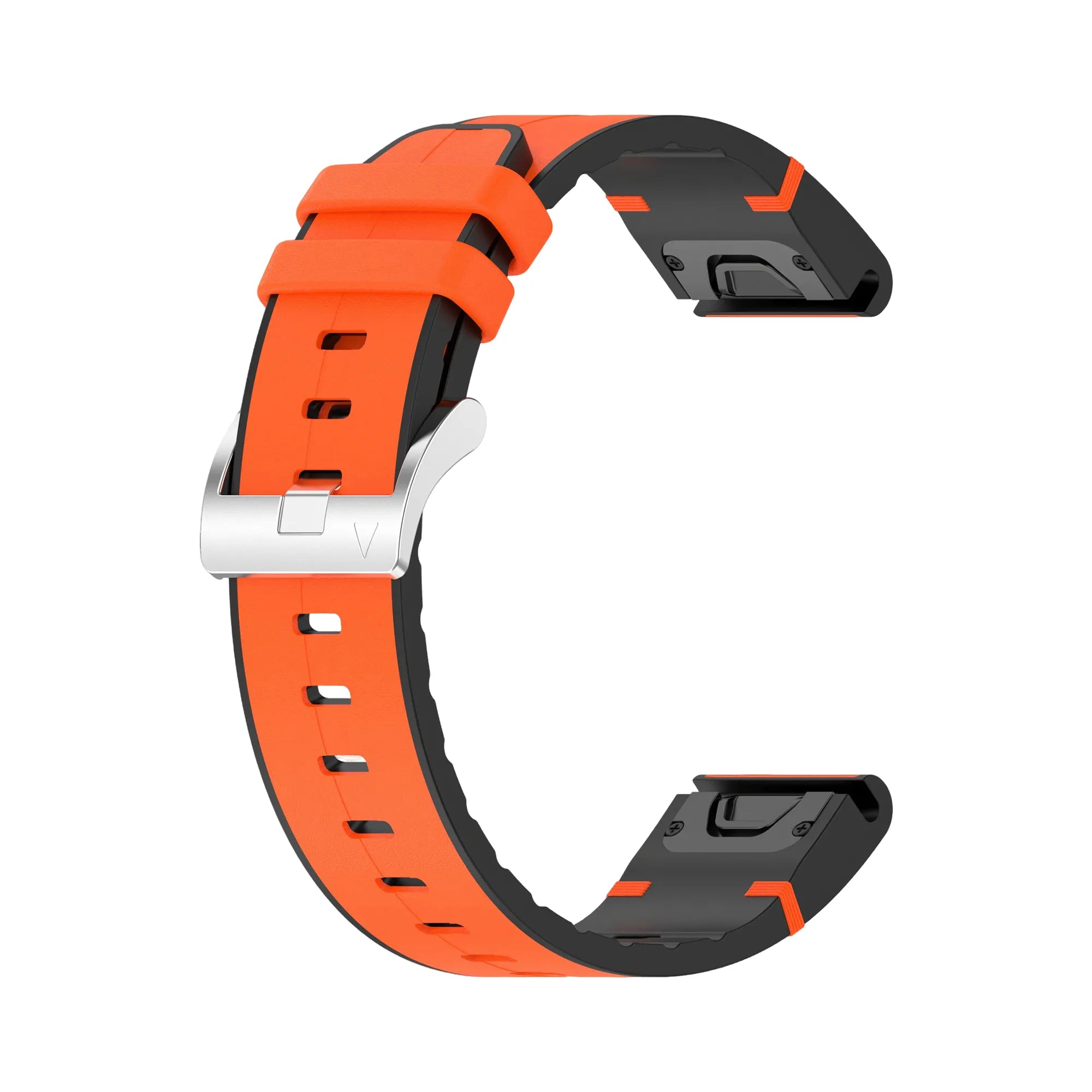 Bracelet cuir hybride Garmin Fenix 5x / 6x (orange)