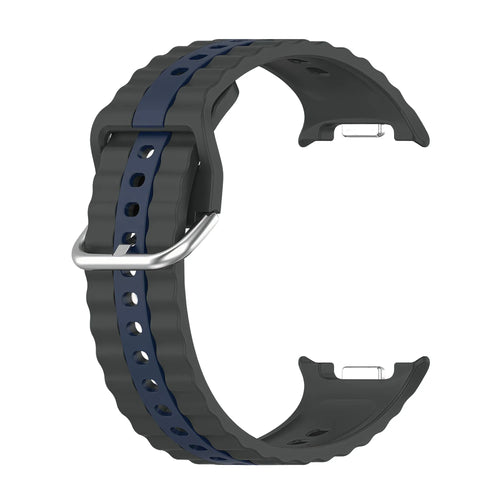 Bracelet sport double Samsung Galaxy Watch 9 - 44mm (gris foncé/bleu)