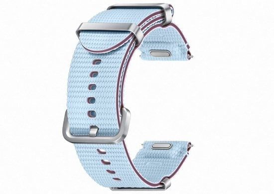 Nylon Athleisure Strap, blue, without a watch, 3/4 front view