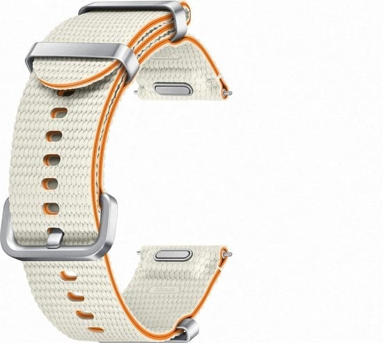 Nylon Athleisure Strap, cream, without a watch, 3/4 front view