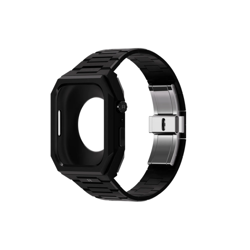 Reqior Boîtier avec bracelet en acier 'Nautilus' Apple Watch 45mm (noir)