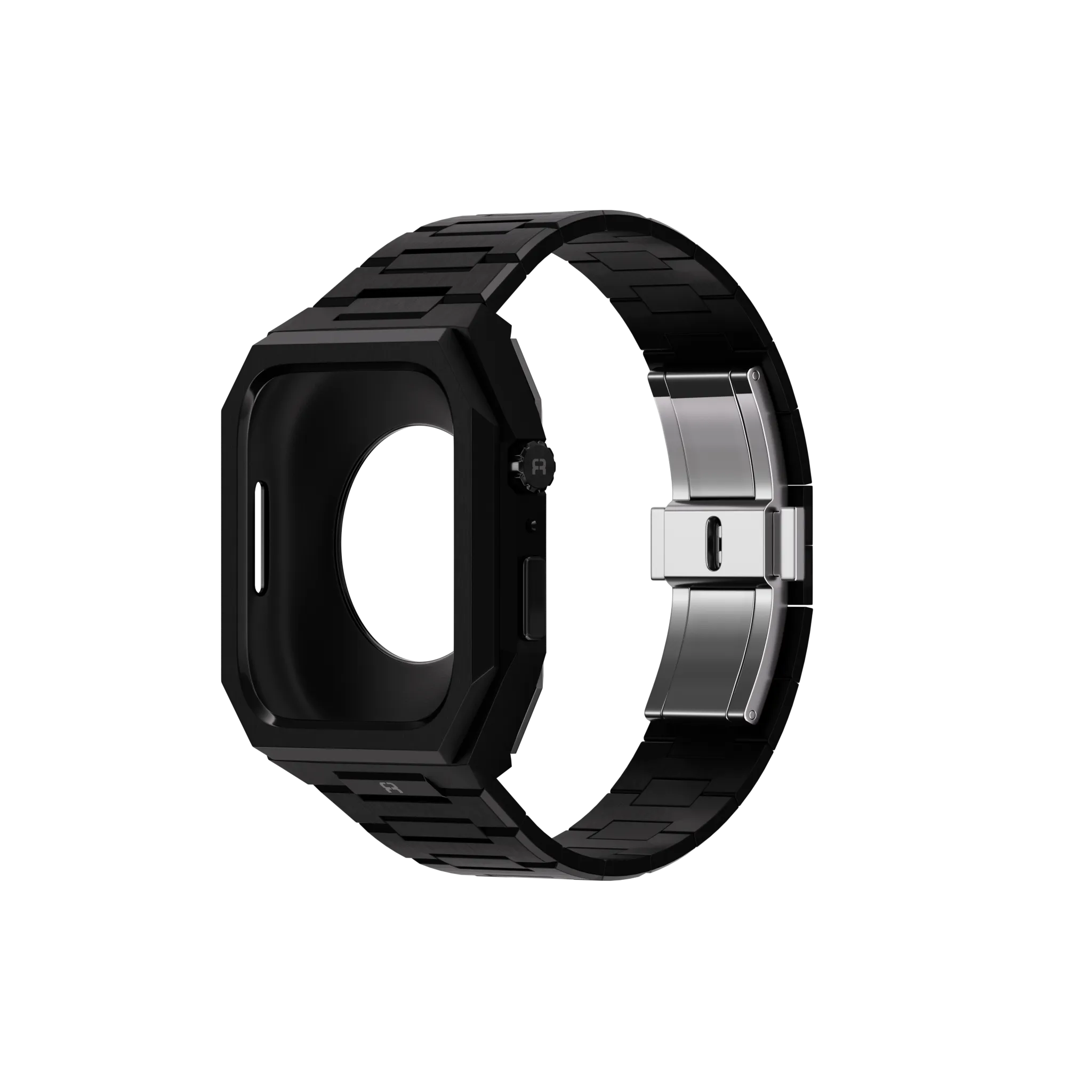 Reqior Boîtier avec bracelet en acier 'Nautilus' Apple Watch 45mm (noir)